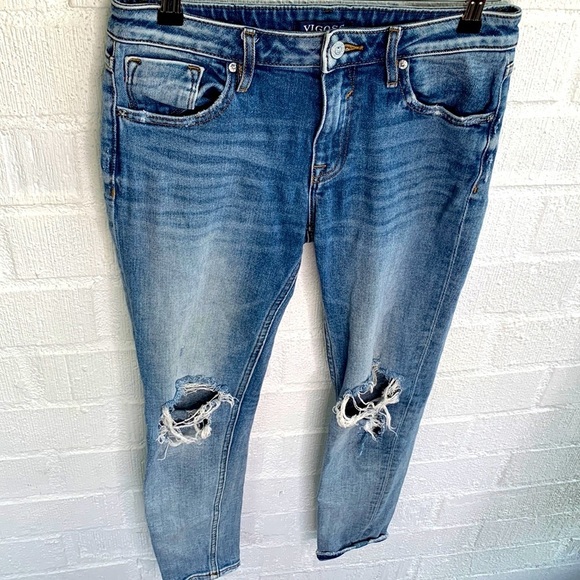 Vigoss Nordstrom Jagger Distressed Skinny Denim Jeans sz 27 - Picture 1 of 8
